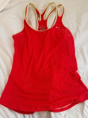 Nike Women's Red Dri-FIT Racerback Tank Top